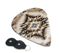 6 Pack Guitar Picks 3 Different Thickness Native American Guitar Plectrums with Organizer Storage Bag Electric Guitars Picks Plectrum for Acoustic Guitars Bass Pick (0.46mm, 0.71mm, 0.96mm)