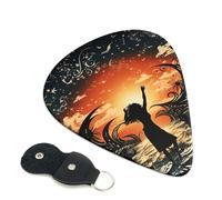 6 Pack Guitar Picks 3 Different Thickness People dancing in water Guitar Plectrums with Organizer Storage Bag Electric Guitars Picks Plectrum for Acoustic Guitars Bass Pick (0.46mm, 0.71mm, 0.96mm)