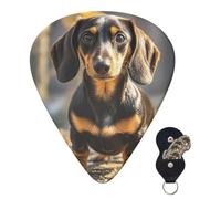 6 Pack Guitar Picks 3 Different Thickness Personalized Guitar Plectrums A Cute Dachshund Guitar Picks Electric Guitar Bass Picks 4pcs 0.46mm, 4pcs 0.71mm, 4pcs 0.96mm
