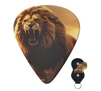 6 Pack Guitar Picks 3 Different Thickness Personalized Guitar Plectrums Angry Roaring Lion Guitar Picks Electric Guitar Bass Picks 4pcs 0.46mm, 4pcs 0.71mm, 4pcs 0.96mm