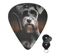 6 Pack Guitar Picks 3 Different Thickness Personalized Guitar Plectrums Animal Schnauzer Dog Guitar Picks Electric Guitar Bass Picks 4pcs 0.46mm, 4pcs 0.71mm, 4pcs 0.96mm