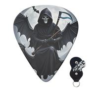 6 Pack Guitar Picks 3 Different Thickness Personalized Guitar Plectrums Bat Death Moon Guitar Picks Electric Guitar Bass Picks 4pcs 0.46mm, 4pcs 0.71mm, 4pcs 0.96mm