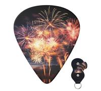 6 Pack Guitar Picks 3 Different Thickness Personalized Guitar Plectrums Beautiful Fireworks Guitar Picks Electric Guitar Bass Picks 4pcs 0.46mm, 4pcs 0.71mm, 4pcs 0.96mm