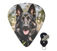 6 Pack Guitar Picks 3 Different Thickness Personalized Guitar Plectrums Black German Shepherd Guitar Picks Electric Guitar Bass Picks 4pcs 0.46mm, 4pcs 0.71mm, 4pcs 0.96mm