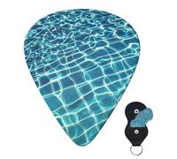 6 Pack Guitar Picks 3 Different Thickness Personalized Guitar Plectrums Blue Aqua Pool Water Guitar Picks Electric Guitar Bass Picks 4pcs 0.46mm, 4pcs 0.71mm, 4pcs 0.96mm