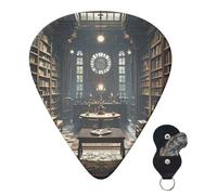 6 Pack Guitar Picks 3 Different Thickness Personalized Guitar Plectrums Book Room Mysterious Library Guitar Picks Electric Guitar Bass Picks 4pcs 0.46mm, 4pcs 0.71mm, 4pcs 0.96mm