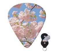 6 Pack Guitar Picks 3 Different Thickness Personalized Guitar Plectrums Cherry Blossom Guitar Picks Electric Guitar Bass Picks 4pcs 0.46mm, 4pcs 0.71mm, 4pcs 0.96mm
