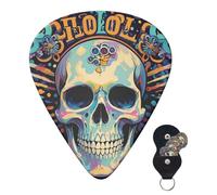 6 Pack Guitar Picks 3 Different Thickness Personalized Guitar Plectrums Cool Skull Graphics Guitar Picks Electric Guitar Bass Picks 4pcs 0.46mm, 4pcs 0.71mm, 4pcs 0.96mm