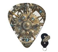 6 Pack Guitar Picks 3 Different Thickness Personalized Guitar Plectrums Cool Steampunk Gears Guitar Picks Electric Guitar Bass Picks 4pcs 0.46mm, 4pcs 0.71mm, 4pcs 0.96mm