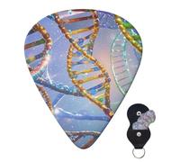 6 Pack Guitar Picks 3 Different Thickness Personalized Guitar Plectrums Dna Genetic Helix Guitar Picks Electric Guitar Bass Picks 4pcs 0.46mm, 4pcs 0.71mm, 4pcs 0.96mm