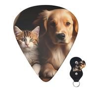 6 Pack Guitar Picks 3 Different Thickness Personalized Guitar Plectrums Dog And Cat Guitar Picks Electric Guitar Bass Picks 4pcs 0.46mm, 4pcs 0.71mm, 4pcs 0.96mm
