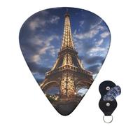 6 Pack Guitar Picks 3 Different Thickness Personalized Guitar Plectrums Fantasy Eiffel Tower Guitar Picks Electric Guitar Bass Picks 4pcs 0.46mm, 4pcs 0.71mm, 4pcs 0.96mm