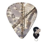 6 Pack Guitar Picks 3 Different Thickness Personalized Guitar Plectrums Flute Music Guitar Picks Electric Guitar Bass Picks 4pcs 0.46mm, 4pcs 0.71mm, 4pcs 0.96mm