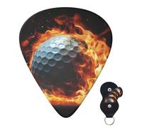 6 Pack Guitar Picks 3 Different Thickness Personalized Guitar Plectrums Golf Ball On Fire Guitar Picks Electric Guitar Bass Picks 4pcs 0.46mm, 4pcs 0.71mm, 4pcs 0.96mm