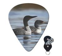 6 Pack Guitar Picks 3 Different Thickness Personalized Guitar Plectrums Loon Birds Guitar Picks Electric Guitar Bass Picks 4pcs 0.46mm, 4pcs 0.71mm, 4pcs 0.96mm
