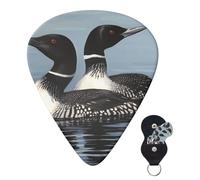 6 Pack Guitar Picks 3 Different Thickness Personalized Guitar Plectrums Loon Birds Guitar Picks Electric Guitar Bass Picks 4pcs 0.46mm, 4pcs 0.71mm, 4pcs 0.96mm
