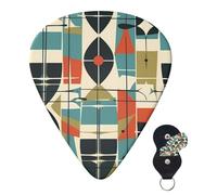6 Pack Guitar Picks 3 Different Thickness Personalized Guitar Plectrums Modern Mid Century Guitar Picks Electric Guitar Bass Picks 4pcs 0.46mm, 4pcs 0.71mm, 4pcs 0.96mm