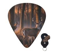6 Pack Guitar Picks 3 Different Thickness Personalized Guitar Plectrums Nature Wild Animal Deers Guitar Picks Electric Guitar Bass Picks 4pcs 0.46mm, 4pcs 0.71mm, 4pcs 0.96mm