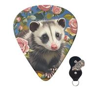 6 Pack Guitar Picks 3 Different Thickness Personalized Guitar Plectrums Opossum And Roses Guitar Picks Electric Guitar Bass Picks 4pcs 0.46mm, 4pcs 0.71mm, 4pcs 0.96mm