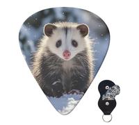 6 Pack Guitar Picks 3 Different Thickness Personalized Guitar Plectrums Opossum In Snow Guitar Picks Electric Guitar Bass Picks 4pcs 0.46mm, 4pcs 0.71mm, 4pcs 0.96mm