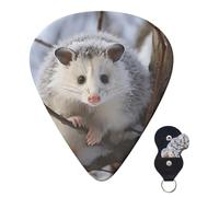 6 Pack Guitar Picks 3 Different Thickness Personalized Guitar Plectrums Opossum In Snow Guitar Picks Electric Guitar Bass Picks 4pcs 0.46mm, 4pcs 0.71mm, 4pcs 0.96mm