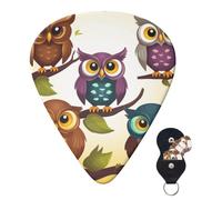 6 Pack Guitar Picks 3 Different Thickness Personalized Guitar Plectrums Owls Birds Guitar Picks Electric Guitar Bass Picks 4pcs 0.46mm, 4pcs 0.71mm, 4pcs 0.96mm