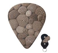 6 Pack Guitar Picks 3 Different Thickness Personalized Guitar Plectrums Petoskey Stone Guitar Picks Electric Guitar Bass Picks 4pcs 0.46mm, 4pcs 0.71mm, 4pcs 0.96mm