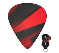 6 Pack Guitar Picks 3 Different Thickness Personalized Guitar Plectrums Red Black Guitar Picks Electric Guitar Bass Picks 4pcs 0.46mm, 4pcs 0.71mm, 4pcs 0.96mm