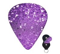 6 Pack Guitar Picks 3 Different Thickness Personalized Guitar Plectrums Sparkling Purple Glitter_76680211 Guitar Picks Electric Guitar Bass Picks 4pcs 0.46mm, 4pcs 0.71mm, 4pcs 0.96mm