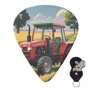 6 Pack Guitar Picks 3 Different Thickness Personalized Guitar Plectrums Tractor Theme Guitar Picks Electric Guitar Bass Picks 4pcs 0.46mm, 4pcs 0.71mm, 4pcs 0.96mm