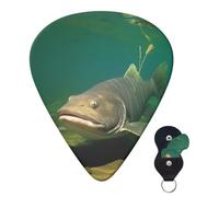6 Pack Guitar Picks 3 Different Thickness Personalized Guitar Plectrums Underwater Catfish Guitar Picks Electric Guitar Bass Picks 4pcs 0.46mm, 4pcs 0.71mm, 4pcs 0.96mm