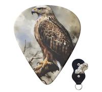 6 Pack Guitar Picks 3 Different Thickness Personalized Guitar Plectrums Watercolor Of Hawk Sitting In The Tree Guitar Picks Electric Guitar Bass Picks 4pcs 0.46mm, 4pcs 0.71mm, 4pcs 0.96mm
