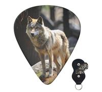 6 Pack Guitar Picks 3 Different Thickness Personalized Guitar Plectrums Wildlife Wolf Guitar Picks Electric Guitar Bass Picks 4pcs 0.46mm, 4pcs 0.71mm, 4pcs 0.96mm