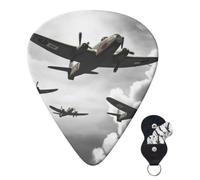 6 Pack Guitar Picks 3 Different Thickness Personalized Guitar Plectrums World War Guitar Picks Electric Guitar Bass Picks 4pcs 0.46mm, 4pcs 0.71mm, 4pcs 0.96mm