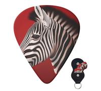 6 Pack Guitar Picks 3 Different Thickness Personalized Guitar Plectrums Zebra Red_75147349 Guitar Picks Electric Guitar Bass Picks 4pcs 0.46mm, 4pcs 0.71mm, 4pcs 0.96mm