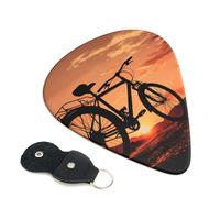 6 Pack Guitar Picks 3 Different Thickness Road bicycle Guitar Plectrums with Organizer Storage Bag Electric Guitars Picks Plectrum for Acoustic Guitars Bass Pick (0.46mm, 0.71mm, 0.96mm)