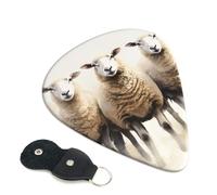 6 Pack Guitar Picks 3 Different Thickness Sheeps Watercolor Guitar Plectrums with Organizer Storage Bag Electric Guitars Picks Plectrum for Acoustic Guitars Bass Pick (0.46mm, 0.71mm, 0.96mm)