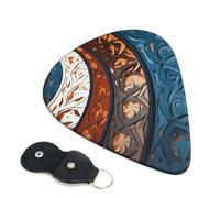6 Pack Guitar Picks 3 Different Thickness Spiral and curve patterns Guitar Plectrums with Organizer Storage Bag Electric Guitars Picks Plectrum for Acoustic Guitars Bass Pick (0.46mm, 0.71mm, 0.96mm)