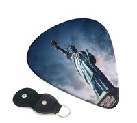 6 Pack Guitar Picks 3 Different Thickness statue of liberty Guitar Plectrums with Organizer Storage Bag Electric Guitars Picks Plectrum for Acoustic Guitars Bass Pick (0.46mm, 0.71mm, 0.96mm)