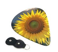 6 Pack Guitar Picks 3 Different Thickness The most beautiful sunflower Guitar Plectrums with Organizer Storage Bag Electric Guitars Picks Plectrum for Acoustic Guitars Bass Pick