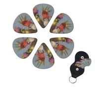 6 Pack Guitar Picks for Acoustic Electric, Thin-Medium-Heavy Picks Handmade Plectrums animal party Guitar Plectrums Bass Ukulele Pick for Acoustic Guitars Lovers Gift