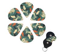 6 Pack Guitar Picks for Acoustic Electric, Thin-Medium-Heavy Picks Handmade Plectrums Flock of Birds Guitar Plectrums Bass Ukulele Pick for Acoustic Guitars Lovers Gift