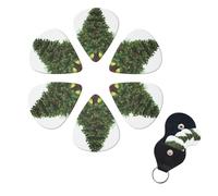6 Pack Guitar Picks for Acoustic Electric, Thin-Medium-Heavy Picks Handmade Plectrums Garlad Pine Tree Guitar Plectrums Bass Ukulele Pick for Acoustic Guitars Lovers Gift