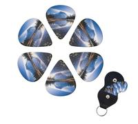 6 Pack Guitar Picks for Acoustic Electric, Thin-Medium-Heavy Picks Handmade Plectrums Magnificent view in Banff Guitar Plectrums Bass Ukulele Pick for Acoustic Guitars Lovers Gift