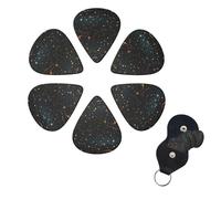 6 Pack Guitar Picks for Acoustic Electric, Thin-Medium-Heavy Picks Handmade Plectrums Stars and constellations pattern Guitar Plectrums Bass Ukulele Pick for Acoustic Guitars Lovers Gift