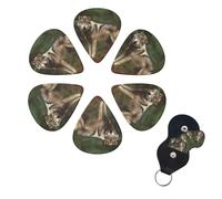 6 Pack Guitar Picks for Acoustic Electric, Thin-Medium-Heavy Picks Handmade Plectrums wolf in the forest Guitar Plectrums Bass Ukulele Pick for Acoustic Guitars Lovers Gift