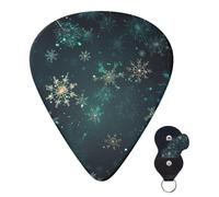 6 Pack Guitar Picks for Acoustic Guitar with Organizer Storage Bag 3 Different Thickness Snowflake