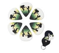 6 Pack Guitar Picks Personalized Guitar Picks with Organizer Storage Box Guitar Plectrum Animated Mermaid Kissing Fish Guitar Pick Set Guitar Accessories for Bass Electric Ukulele Guitar Players