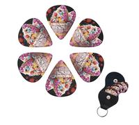6 Pack Guitar Picks Personalized Guitar Picks with Organizer Storage Box Guitar Plectrum Candy and ice cream Guitar Pick Set Guitar Accessories for Bass Electric Ukulele Guitar Players