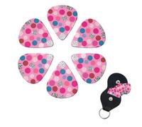 6 Pack Guitar Picks Personalized Guitar Picks with Organizer Storage Box Guitar Plectrum Crazy polka dots Guitar Pick Set Guitar Accessories for Bass Electric Ukulele Guitar Players